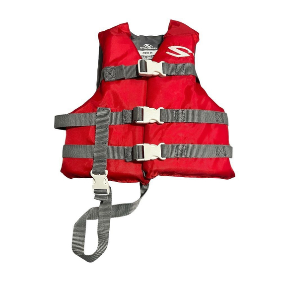 Stearns Child Life Jacket Vest Red 30-50 lbs Classic Series Coast Guard Approved - Picture 1 of 8